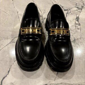 Christian Dior  Brushed Calfskin Dior Code Lug Sole 15mm Loafers